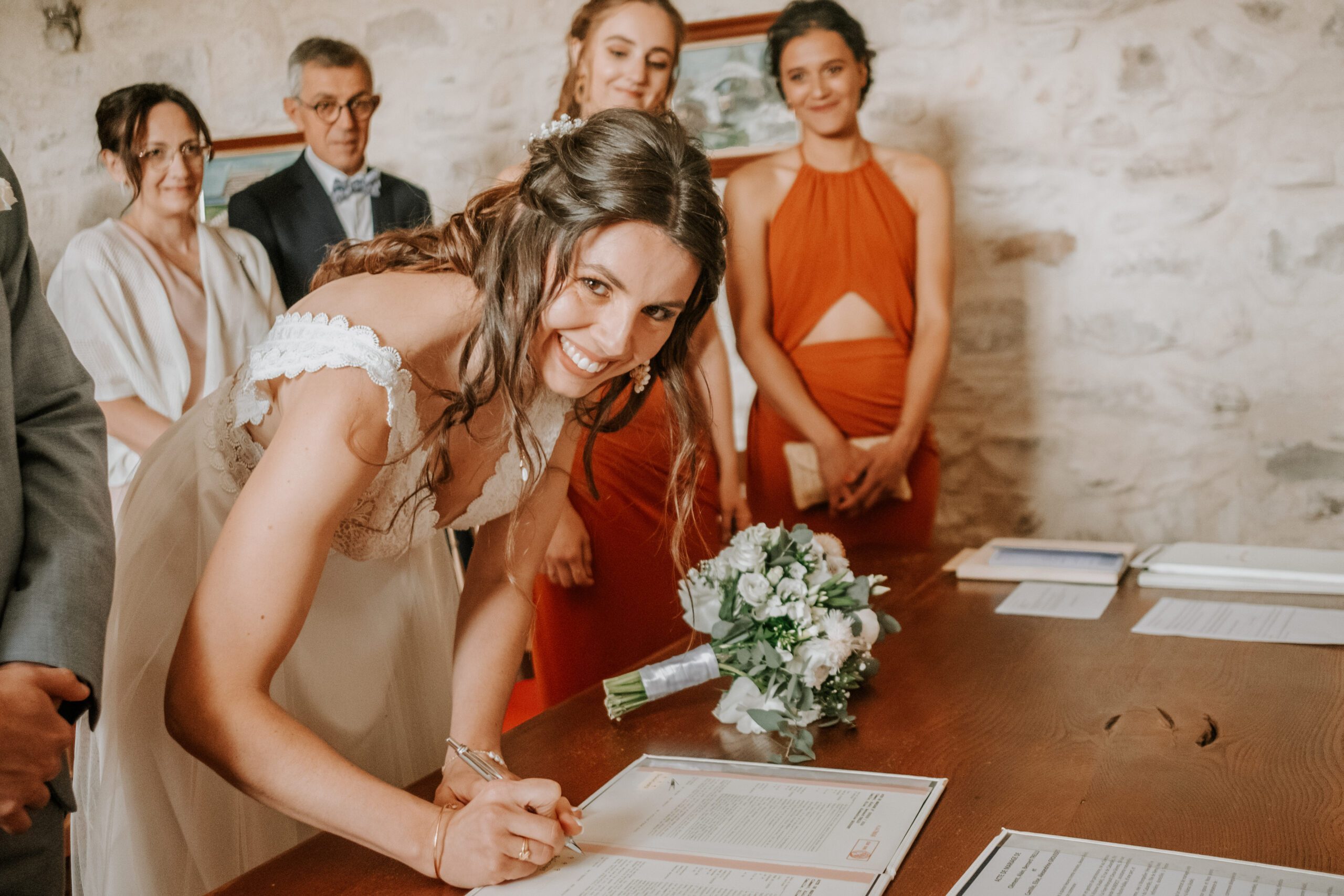 Signature de la mariée